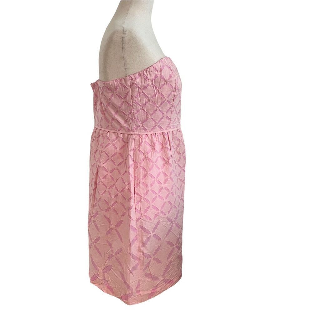 J. Crew New with Tags Pink Cotton Strapless Dress Size 10 - Picture 6 of 10